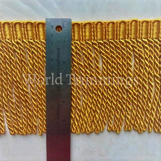 5.5 Bullion Fringe Satin Gold Cord Curtain Decorative Tassel Bullion Fringe Scoll Gimp Single Brush