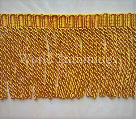 5.5 Bullion Fringe Satin Gold Cord Curtain Decorative Tassel Bullion Fringe Scoll Gimp Single Brush