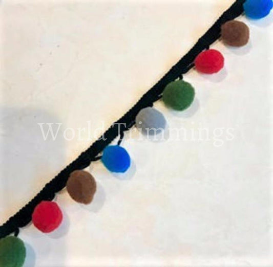 5 Yards Colorfuly Tiny Pom Trim With 17Mm Ball Mini Pompom Trim Lace Ribbon Baby & Toddler Clothing