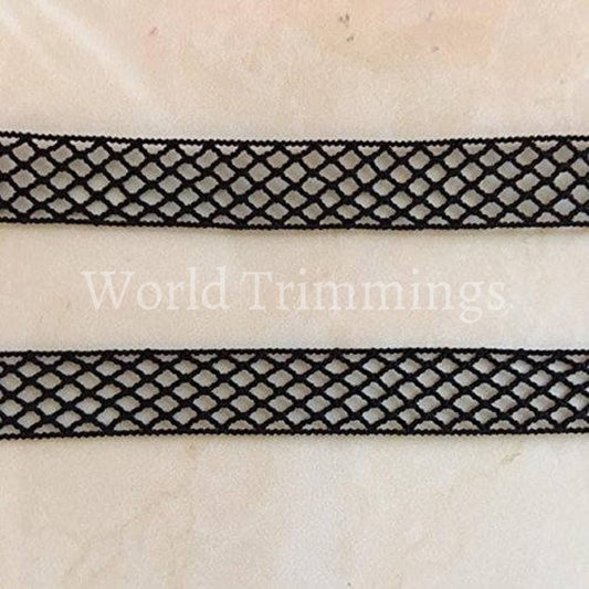 5 Yards Vintage Crochet Elastic Lace Trimming In Black /1/2 Inches Wide Baby & Toddler Clothing