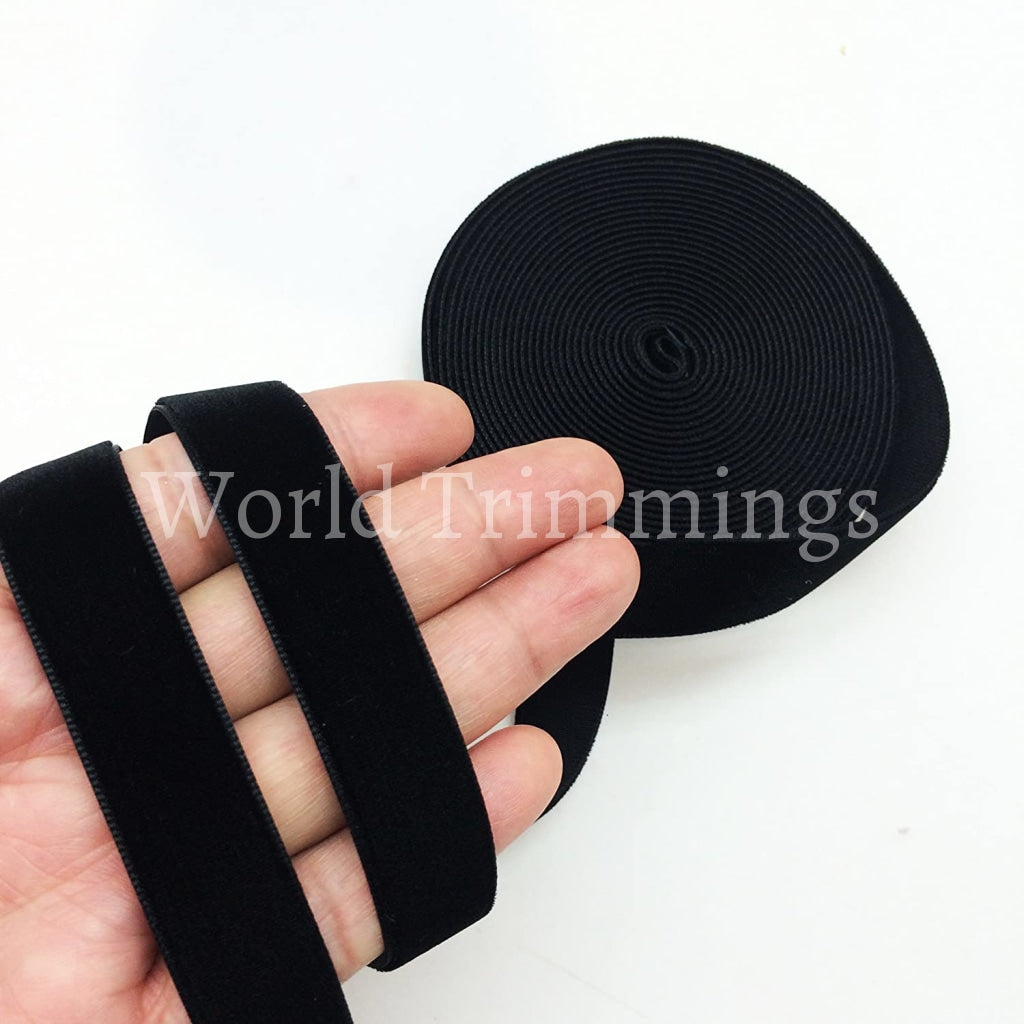 5/8 Inch Single Face Velvet Ribbon ( 6Yards) Black Clothing Accessories