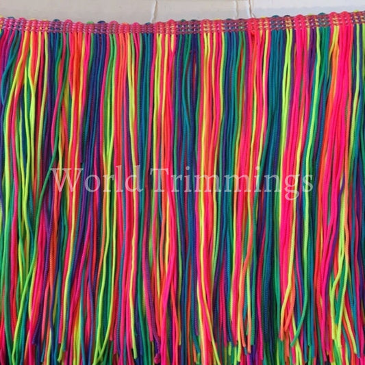 6 Inch Long Fringe Neon Rainbow Chainette Price Per Yard Clothing Accessories