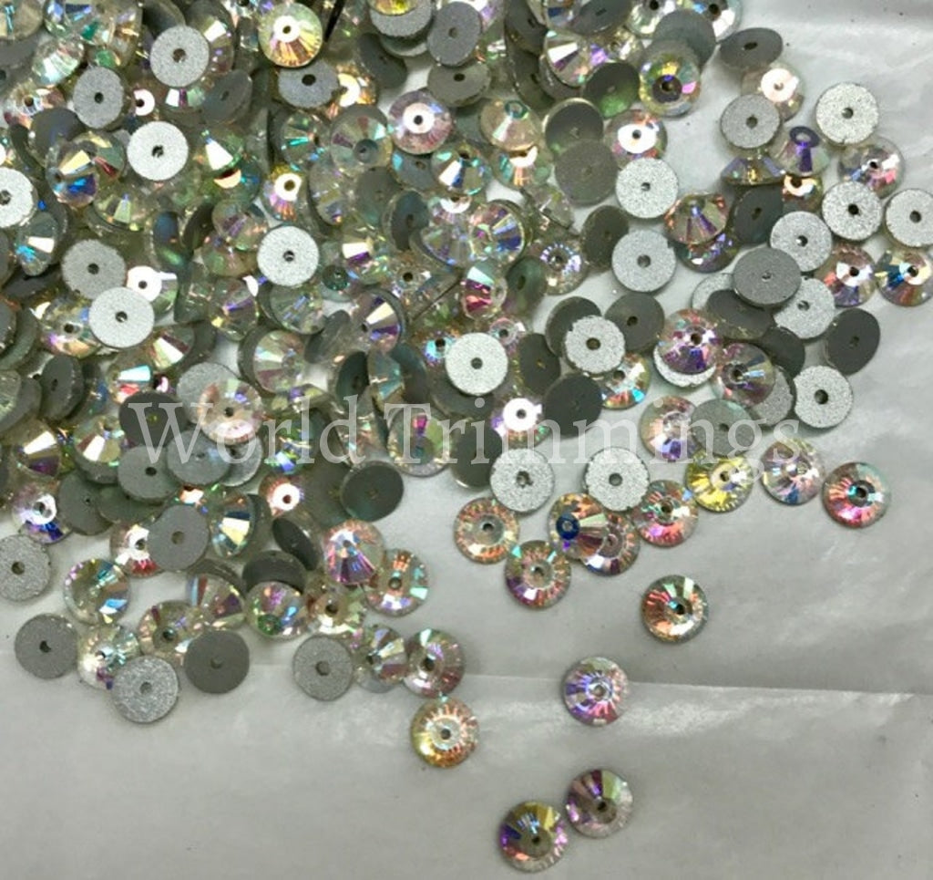 6Mm Sew On Or Glue On Loose Premium Rhinestones/ Shine Like Swarovski Quality 72Pcs Color Crystal Ab