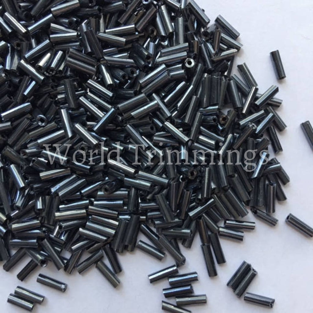 6Mm Tube Bugle Beads Price Per Pack/ 80 Grams In Gun Metal Baby & Toddler Clothing Accessories