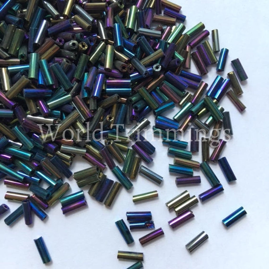 6Mm Twisted Bugle Beads Price Per Pack/ 80 Grams In Black Ab Baby & Toddler Clothing Accessories