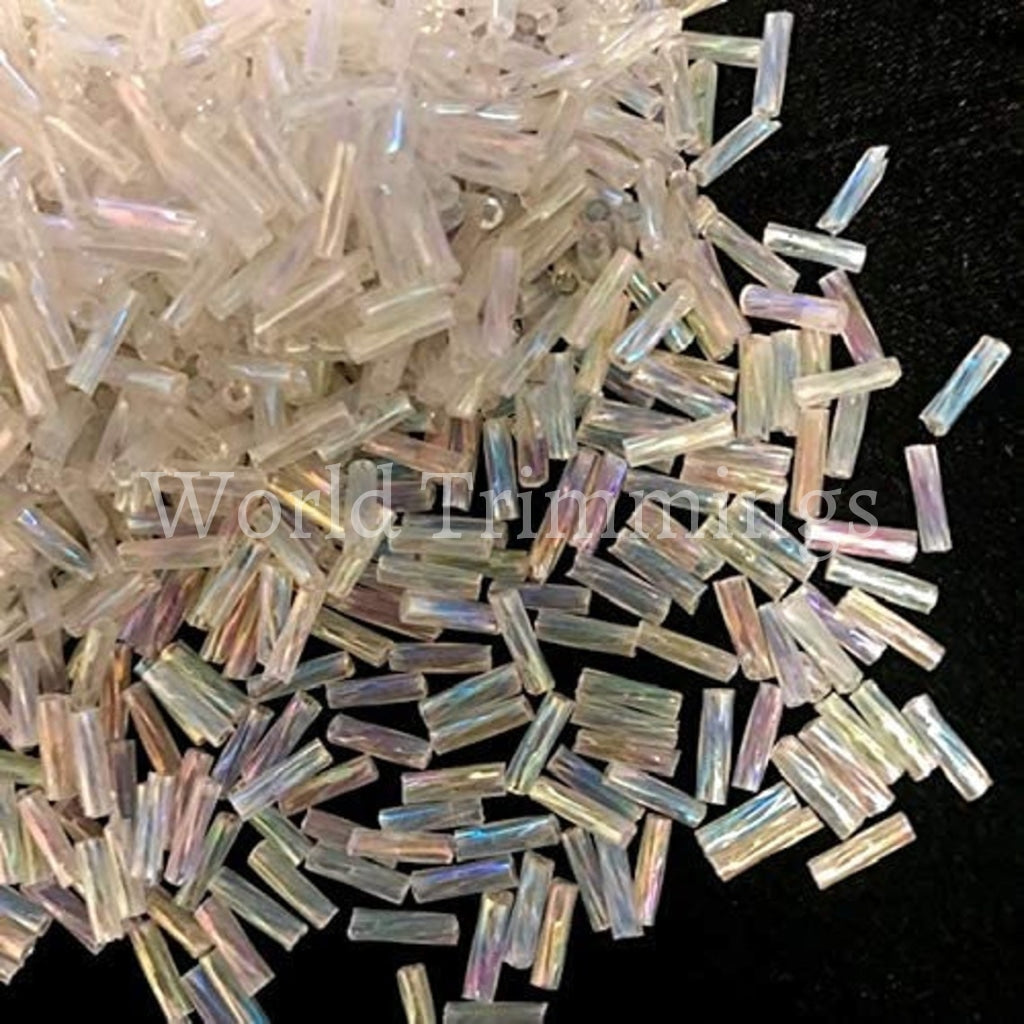 6Mm Twisted Bugle Beads Price Per Pack/ 80 Grams In Clear Ab Baby & Toddler Clothing Accessories