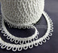 72 Ivory /white / Black Elastic Button Loops - Adjacent For Bridal Gowns Trails White Accessories