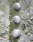 72 Ivory /white / Black Elastic Button Loops - Adjacent For Bridal Gowns Trails Accessories