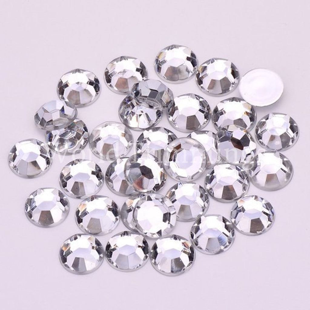 7Mm Round Crystal Or Ab Rhinestones Appliques Clear Crystals Stones Flatback Acrylic Gems For