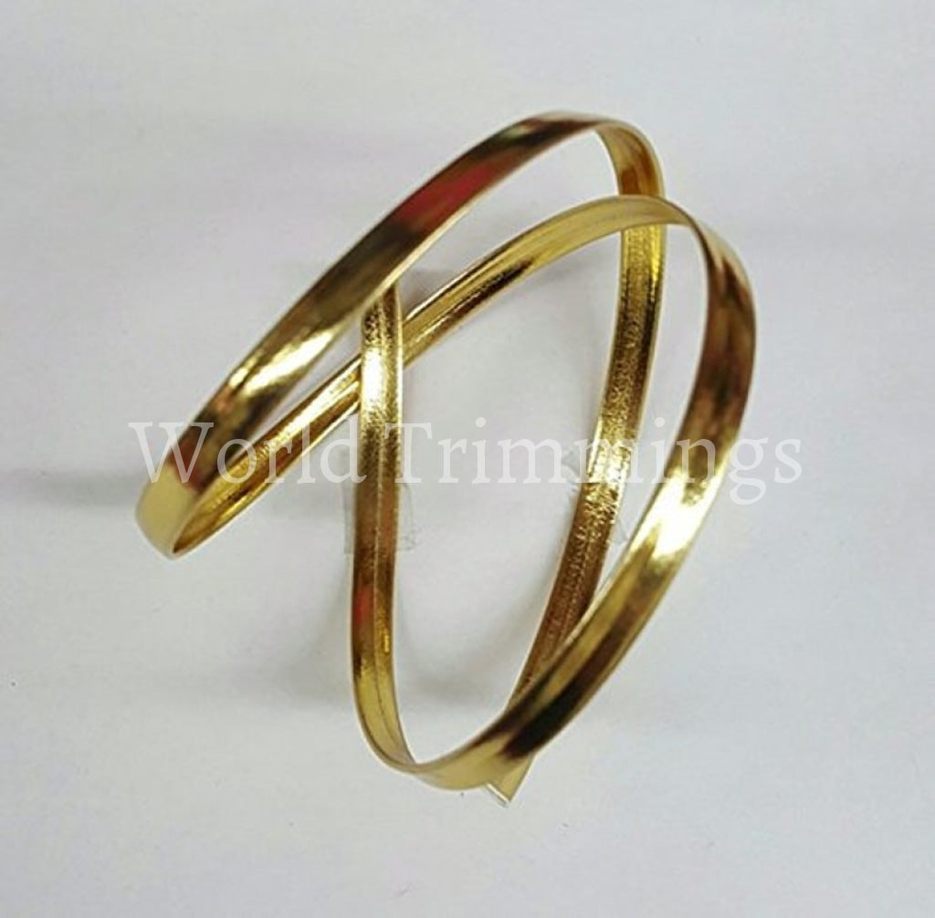 8Mm.15Mm. 20Mm 25Mm Or 30Mm Light Gold Synthetic Leather Bias Tape 8Mm/9 Yards Costume Accessories