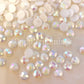 8Mm 600 Pieces Hige Quality Acrylic Flatback Gem Stones (White Ab) Costume Accessories