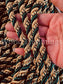 8Mm Satin Twist Cord Green With Gold Decoration Trim Braided Shiny Choker Thread Twine String Rope