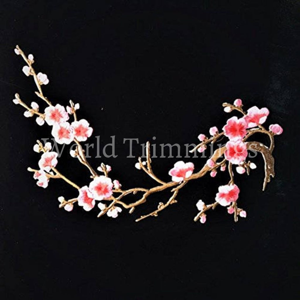 Blossom Embroidered Applique Patch. Sew On Or Iron Patch Lace Embroidery Adhesive Headpiece Fashion