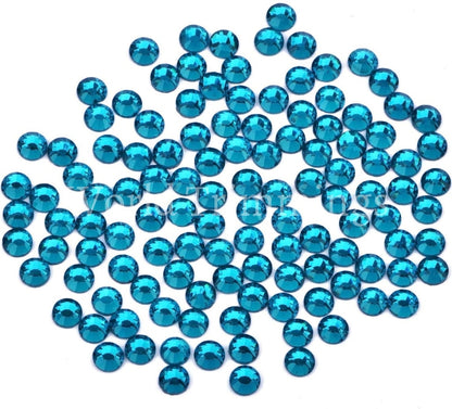 Blue Zircon Loose Flat Back Rhinestone Packs/ Swarovski Shine Rhinestones Glue On/ Ss16/4Mm Clothing