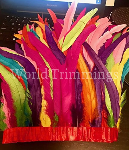 Carnival Coque Tail 13 Long Feather Trim Fringe For Costume Decor About 50 Pcs Each Bundle Price Per