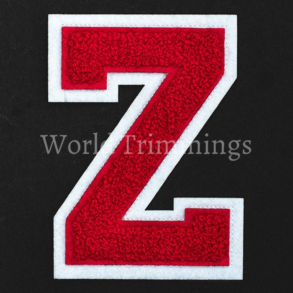 Chenille Stitch Varsity Letters, Iron-On Patch Price Per Piece, Red/Wh –  World Trimmings
