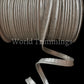 Cord-Edge -Piping Trim Satin -Lip Cord For Clothing Pillows Lamps Draperies 10 Yards Metallic Silver