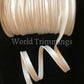Cord-Edge -Piping Trim Satin -Lip Cord For Clothing Pillows Lamps Draperies 10 Yards White