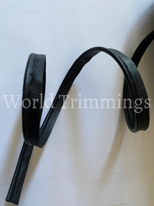 Cord-Edge -Piping Trim Synthetic Leather-Black Lip Cord For Clothing Pillows Lamps Draperies/ Price