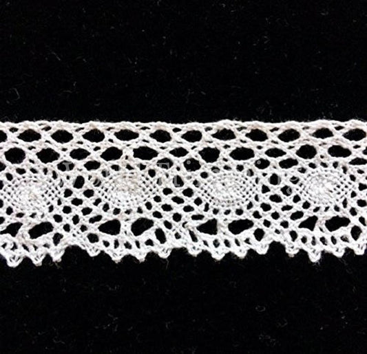 Cotton Crochet Lace Trimming Vintage Style Trim For Wedding Insertion Cream Home Decor Projects.