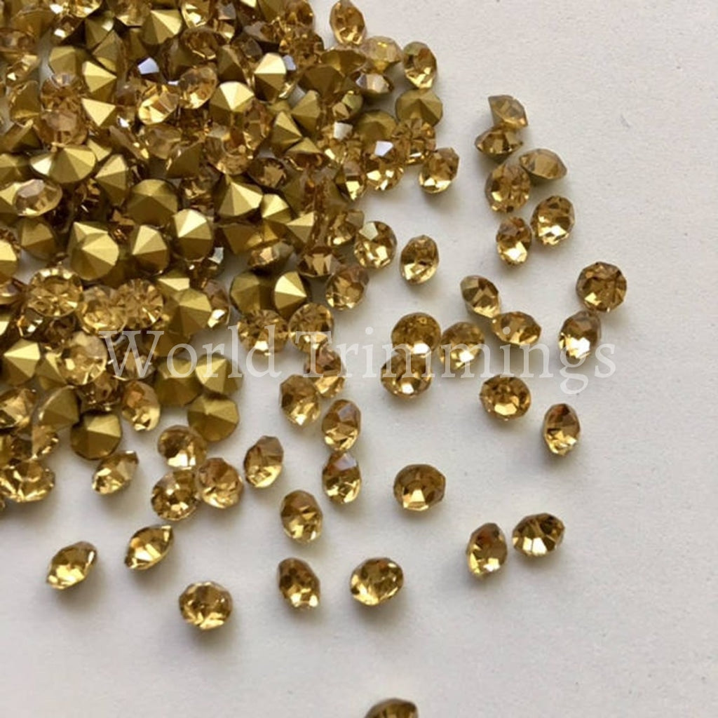 Crystal Ab Ss10 Loose Pointy Rhinestone Packs/ Swarovski Shine Rhinestones Glue On Ss10/1440Pcs Lt