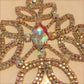 Crystal Diamante Rhinestone Applique For Bridal And Wedding Dress Embellishments Applique/ Swarovski