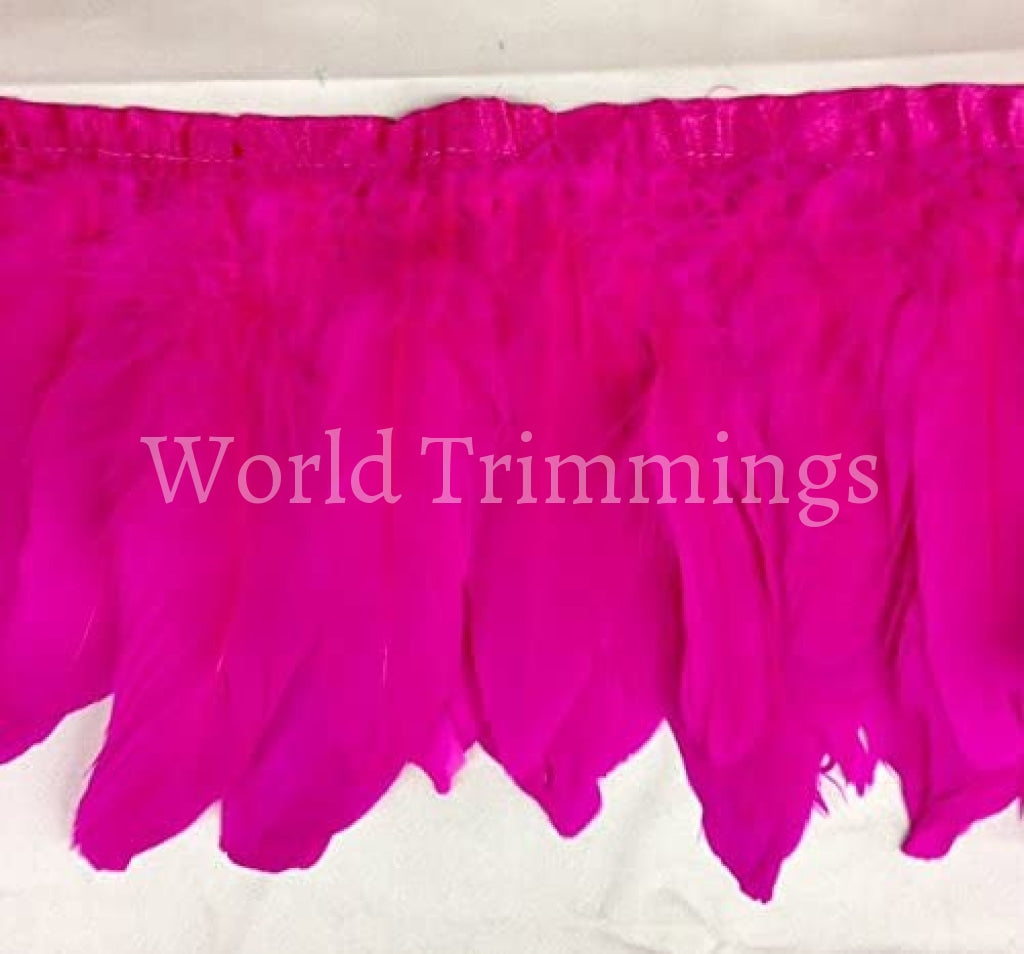 Duck Duck Goose Feather Fringe 6 Inch Long Fuchsia ( Price Per Yard) Costume Accessories