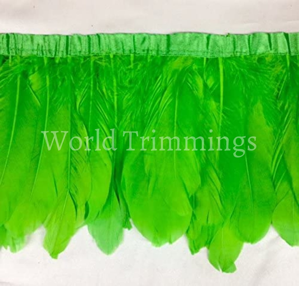 Duck Duck Goose Feather Fringe 6 Inch Long Kelly Green ( Price Per Yard) Costume Accessories