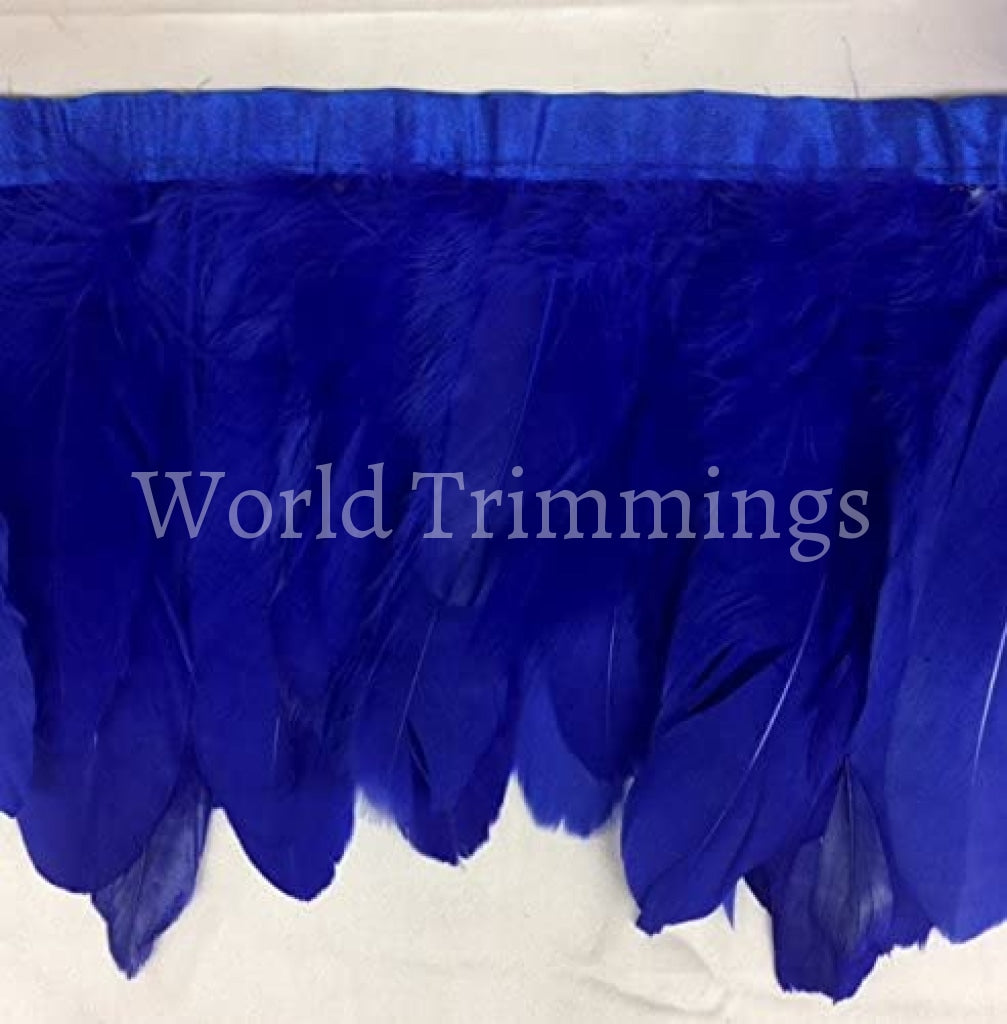 Duck Duck Goose Feather Fringe 6 Inch Long Royal Blue ( Price Per Yard) Costume Accessories