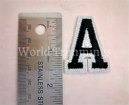 Embroidered Alphabet Patch Letter A ~ Z Iron On Patches Name Patch Top –  World Trimmings