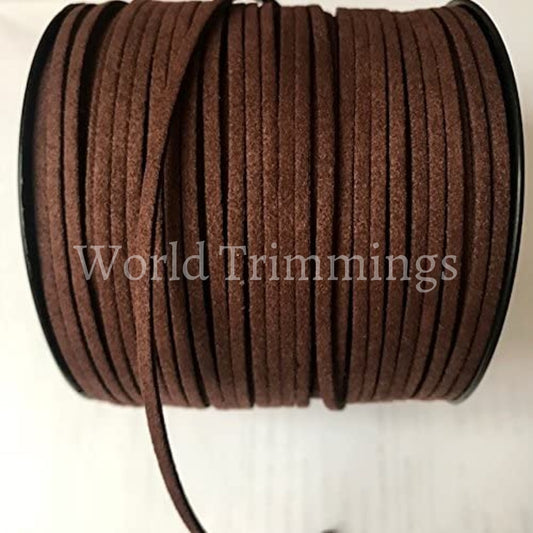 Faux Suede Leather Cord Brown String Diy Supplies Lace Vegan Bracelet Cord 3Mm Price Per 12 Yards