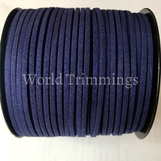 Faux Suede Leather Cord Navy Color String Diy Supplies Lace Vegan Bracelet Cord 3Mm Price Per 12