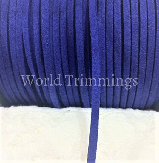 Faux Suede Leather Cord Royal Blue String Diy Supplies Lace Vegan Bracelet Cord 3Mm Price Per 12