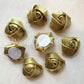 Flat Back Mini 3D Satin Rose Flower Accessories Handmade Rolled Rosettes For Hair Clip Or Headband