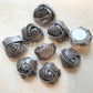 Flat Back Mini 3D Satin Rose Flower Accessories Handmade Rolled Rosettes For Hair Clip Or Headband