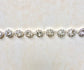 Flower Rhinestone Silver Crystal Trimming Chain Bridal Wedding Sash Hair Decoration 1/2 Diameter