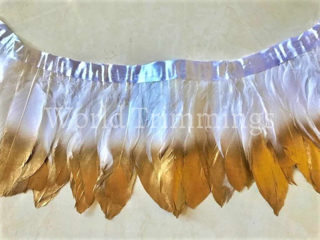 Gold Dipped Natural White Duck Feathers For Various Crafts Birthday Parties Wedding And Party Dress/