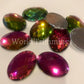 High-Quality Rainbow Ab Resin Rhinestones Oval Sharp Flat Back Shiny Like Swarovski Sew On 13X18Mm