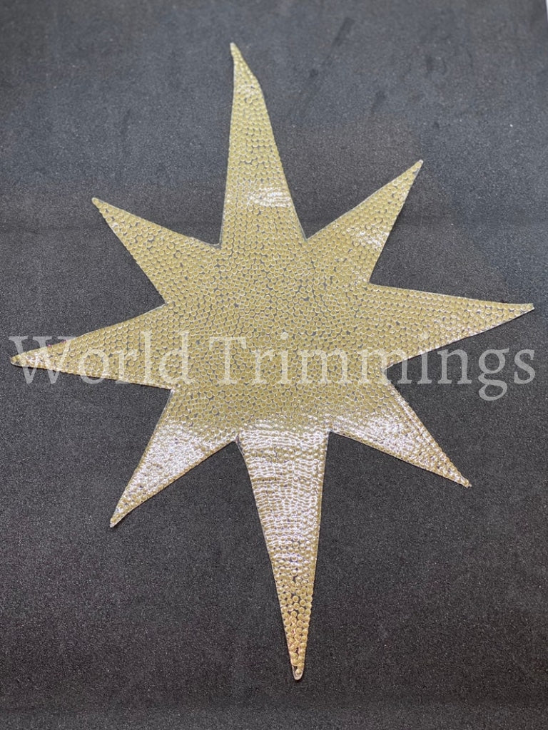 High Quality Star Rhinestone Applique Clear Silver Rhinestones Patch Iron On/price Per One Piece