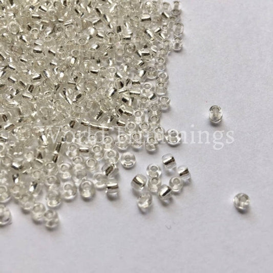 Loose Seeds Beads Price Per Pack/ 80 Grams Size 8/0 Color:  Gold/silver Silver Bridal Accessories