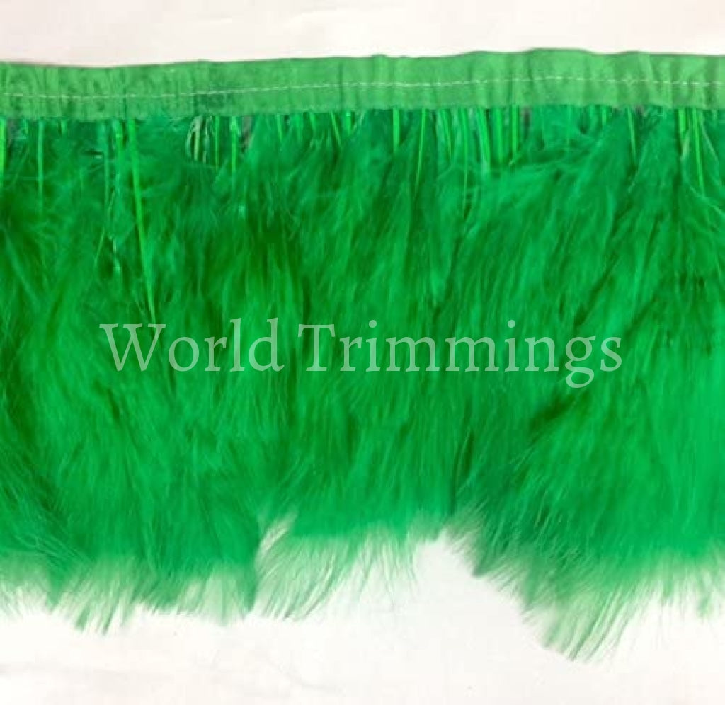 Marabou Turkey Fluffy Feather Trim 6-7 Long (Selling Per Yard) In Kelly Green Costume Accessories