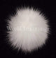 Natural Genuine Fox Fur Pom Ball 3.5-4 Inch Width White Hats