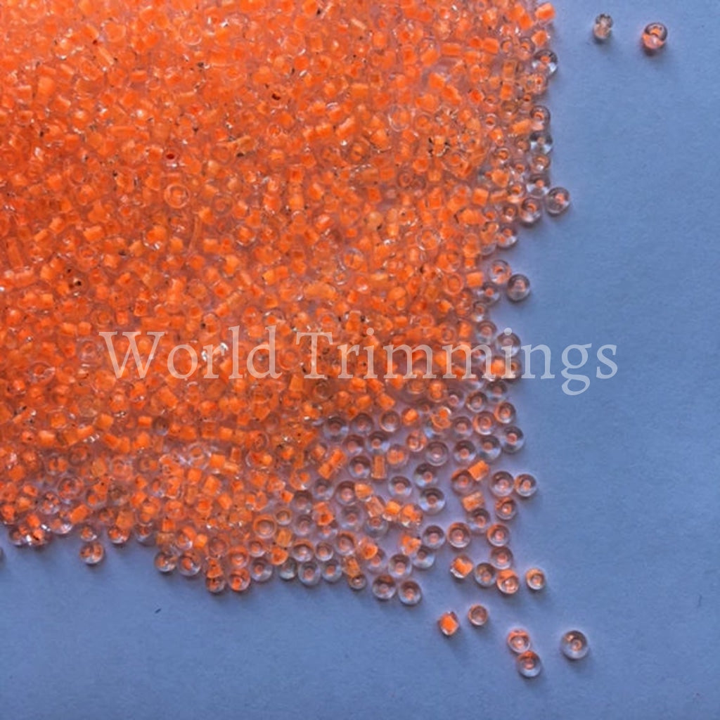 Neon Colors Seeds Beads Size 11/0 Loose Available In 3 Colors Price Per Bag/80 Grams Neon Orange