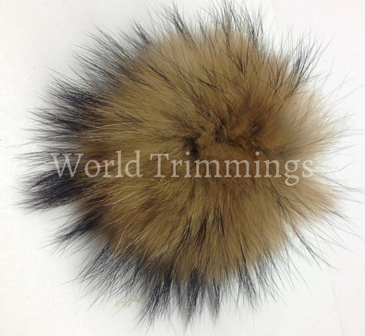 Real Fox Fur Pom 5 Inchs Hat Raccoon Pompom Large Poms Ball Hats