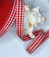 Red And White Gingham Ribbon 3/4 Picnic Craft Buffalo For Crafts Hair Accessories Christmas Gift