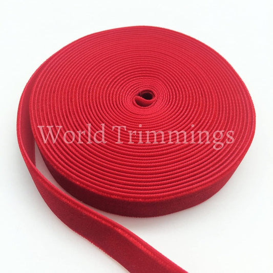 Red Color Velvet Ribbon 6 Yards 5/8Inch(16Mm) Clothing Accessories