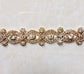 Rhinestone Crystal/ Gold Setting Trimming Chain Bridal Wedding Sash Hair Decoration 1 Diameter