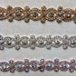 Rhinestone Crystal Trimming Chain Bridal Wedding Sash Hair Decoration 1 Diameter Selling Per Yard