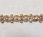 Rhinestone Crystal With Gold Setting Trimming Chain Bridal Wedding Sash Hair Decoration 1 Diameter