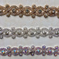 Rhinestone Crystal With Gold Setting Trimming Chain Bridal Wedding Sash Hair Decoration 1 Diameter